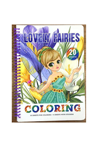 OEM Carte de colorat Fresh Lovely Fairies A5, 16 pagini de colorat si 4 pagin...