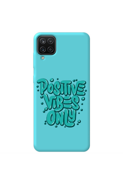 Other Samsung A12 Positive Vibes Only Turquoise Colored Silicone TPU Θήκη
