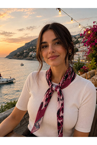 nehir eşarp Pleated Seasonal Scarf Bandana 55X55 cm