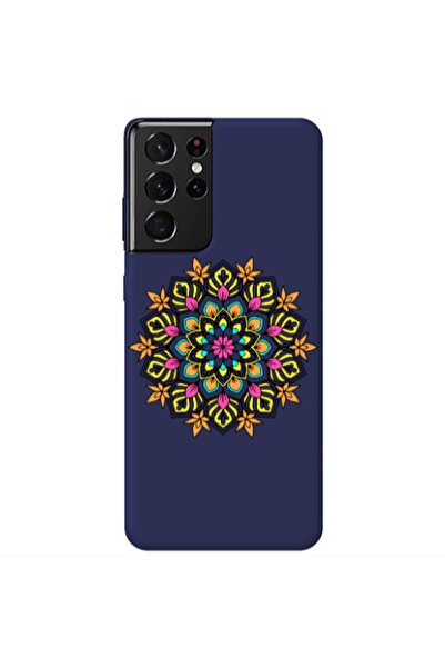 Other Samsung S21 Ultra Mandala D6 Dark blue Colored Silicone TPU Θήκη