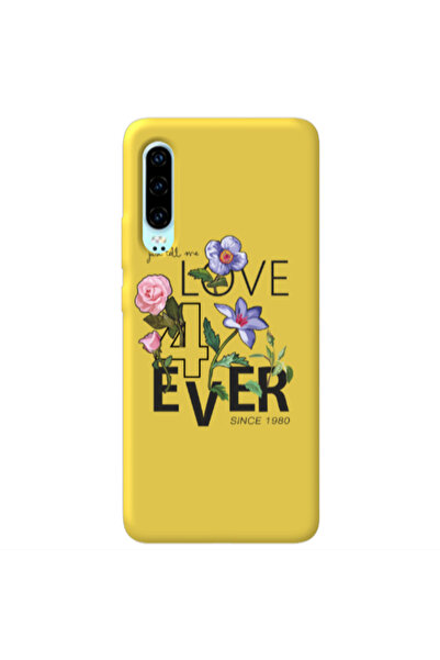 Other Huawei P30 Love for ever Yellow Colored Silicone TPU Θήκη