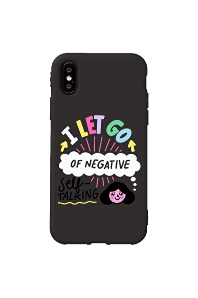 Other Apple iPhone Xs Let go Self talking Black Colored Silicone TPU Θήκη