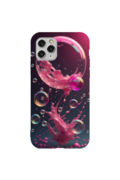 Other Apple iPhone 11 Pro Pink balloon Purple Colored Silicone TPU Θήκη