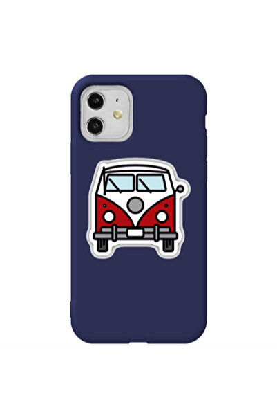 Other Apple iPhone 11 Minibus Dark blue Colored Silicone TPU Θήκη