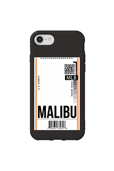 Other Apple iPhone SE 2020 Malibu Travel More Black Colored Silicone TPU Θήκη