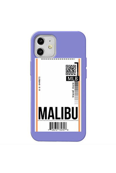 Other Apple iPhone 12 Malibu Travel More Purple Colored Silicone TPU Θήκη
