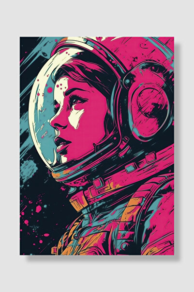 Luna Marissa Poster astronauta Pop Art Ružičasta ženska astronautkinja Dekora...