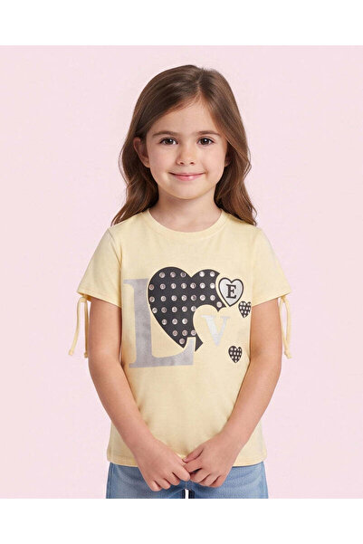 REDTAG Girls Yellow Printed T-Shirt