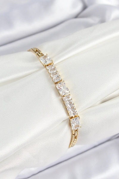 ARMÜZ Xuping Brass Fragmented Waterway Model Gold Color Women's Bracelet