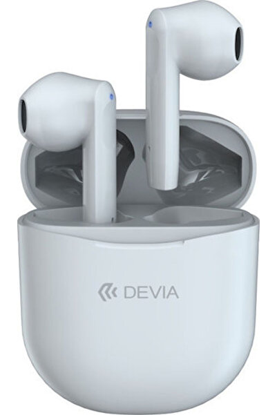 Devia Joy A10 Ακουστικά Bluetooth Handsfree με Θήκη Φόρτισης Λευκά