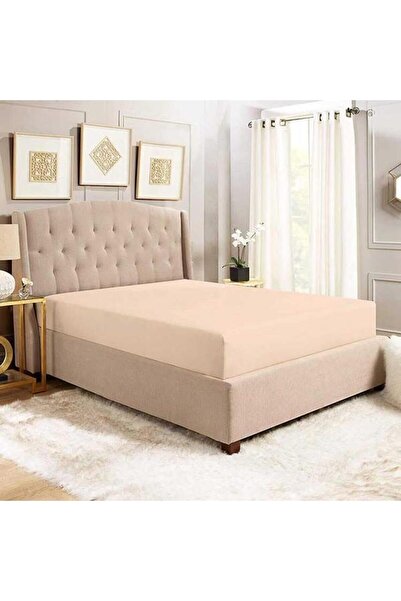 Yıldızan Balance Life Ezgi Elastic Cotton Woven Bed Sheet, 180 X 200 Cm, Beig...
