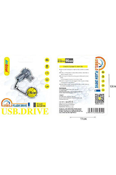 Andowl Q-UZ16 16GB USB 3.0 Στικάκι Ασημί