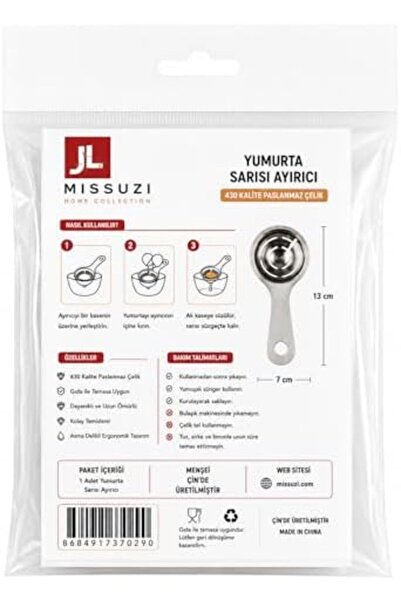 Yıldızan Albemo Jl Missuzi Home Collection Stainless Steel Egg Yolk Separator...