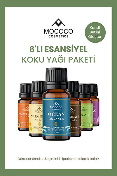MOCOCO COSMETICS 6'lı Esansiyel Yağ Paketi (Kendi Seçimini Yap) – Doğal Uçucu...