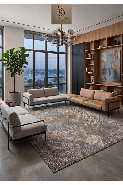 SionFabric Yıkanabilir Halı Kaymaz Taban Leke Tutmaz Salon Halısı Mutfak Halı...