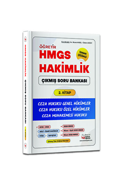 hukuk öğretir 2026 HMGS - Hakimlik ÖSYM Çıkmış Soru Bankası Ceza Genel - Ceza...