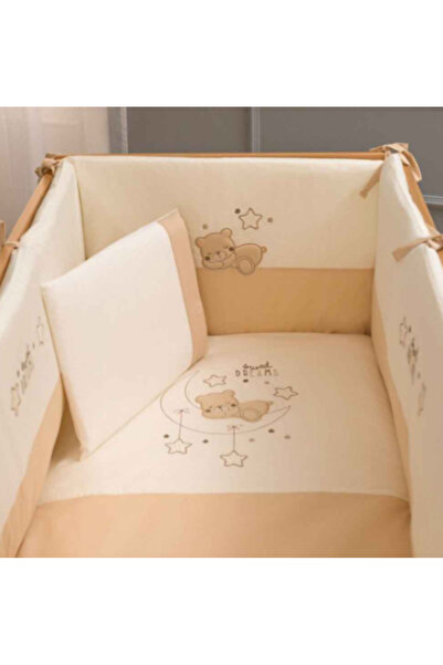 Lolybon Dreams 7 Parça Bebek Beşik Uyku Seti 70X130 Krem /