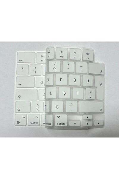 ARABULALACA Macbook Neo 13 Inç A3404 Türkçe Q Silikon Klavye Koruyucu Beyaz Renk