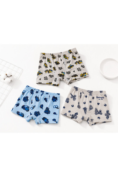 DİAMOND OUTLET Set de boxeri din bumbac pentru băieți, 3 piese, cu model, con...