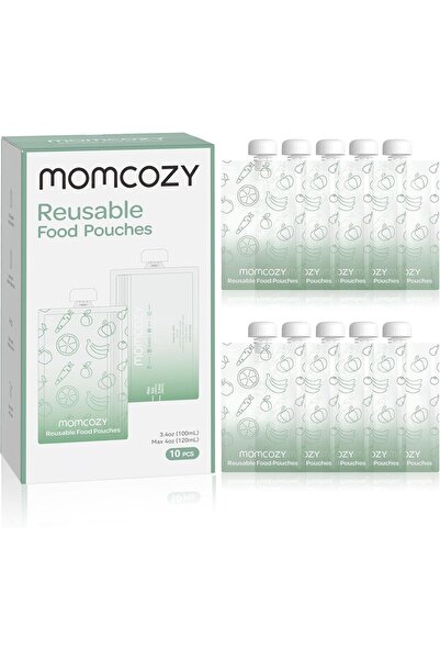 Momcozy Reusable Baby Food Pouches for Toddlers, BPA Free Plastic, Food Safe,...