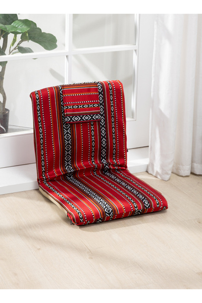 Lawazim Saudi Style Floor Majlis Chair 89x45x5cm with Adjustable Backrest and...