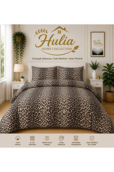 hulia home Ranforce Elastic Sheet Bedding Set Double Size Cotton Soft Texture...