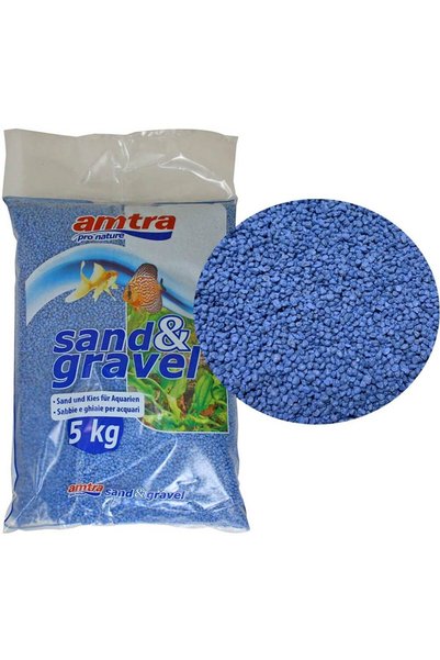 Amtra Pietris color de acvariu 3 mm Light Blue 5 kg.