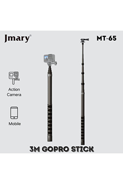 Jmary MT-65 3 Meter Carbon Fiber Stick for Action Camera