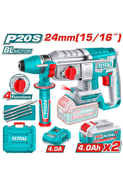 TOTAL Drill Hilti 20V 26mm Battery Plastic Case with Extra Battery and Charge...