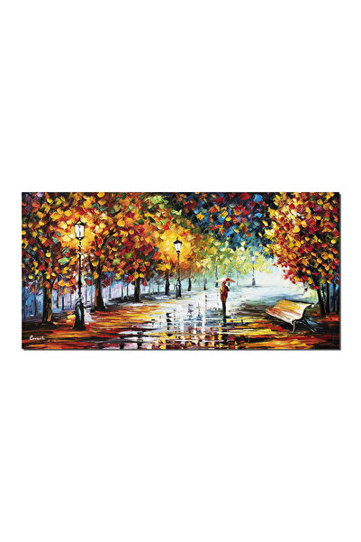 artnova Tablou pictat manual dormitor, living, Pe drumul meu, 120x60cm ulei p...