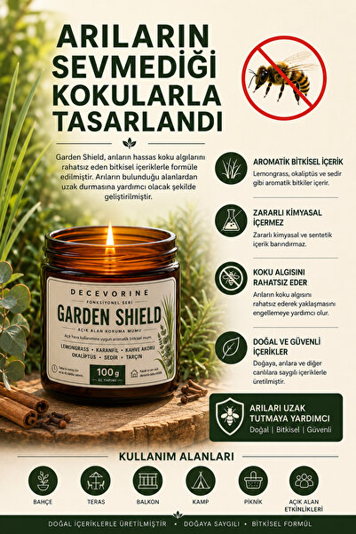 Garden Shield Arıı Uzaklaştıran Aromatik Mum 100 gr