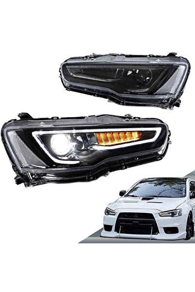 VLAND Σετ Εμπρόσθιων Προβολέων για Mitsubishi Lancer 07-17 με Φώτα Ημέρας (DR...