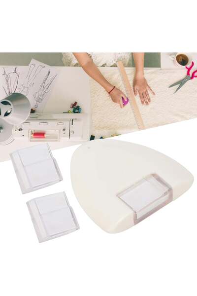 LİVA CRAFT Art & Craft Pudralı Çizgi Ruleti, Kumaşı Çizmede Pratik Çözüm, Beyaz Pudralı