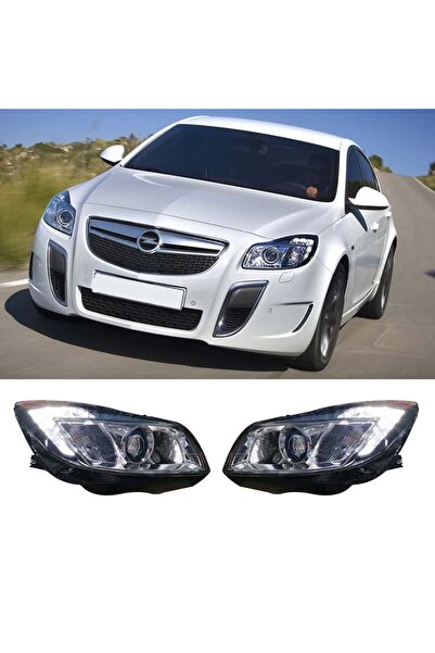 Carner Σετ Εμπρόσθιων Προβολέων για Opel Insignia 08-12 TRU DRL Μαύρο H7 (CAR...