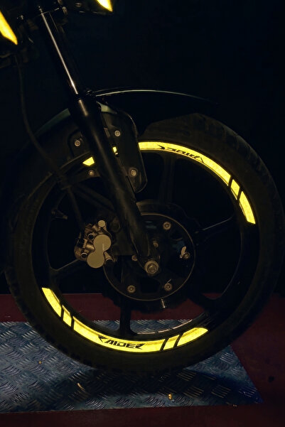 Banxtre 8-Piece Raider Written Wheel Rim Strip with Reflector for Tvs Raider ...