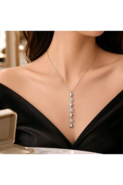 Monalisa Home Luxurious Zircon Stone Figured Flashy Y Necklace