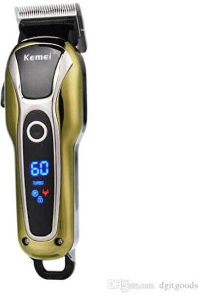 Kemei Επαγγελματική Επαναφορτιζόμενη Κουρευτική Μηχανή Χρυσή KM-1990