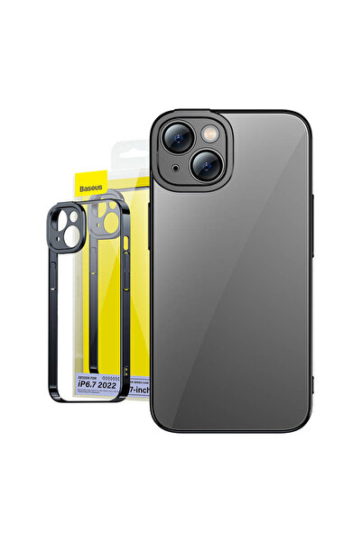 Baseus Set de protecție pentru iPhone 14 Plus: Husă și sticlă securizată, Negru