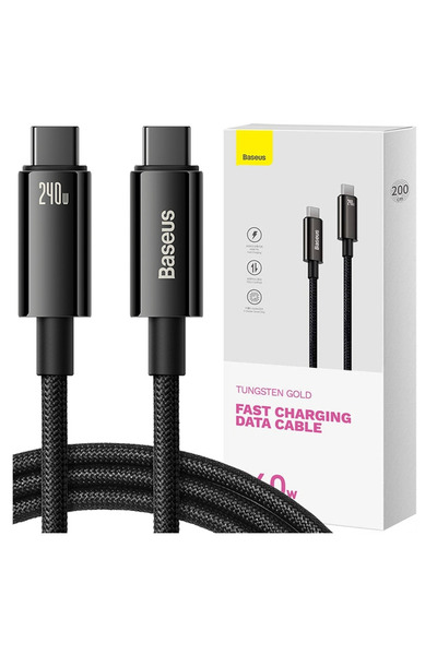 Baseus Cablu USB-C la USB-C 240W pentru telefoane și laptopuri, încărcare rap...