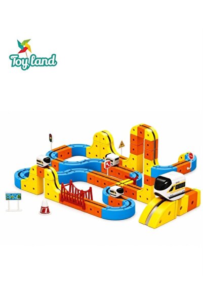TOY LAND Toyland Versatile Magnetic Railcar 147-Piece Modular Magnetic Track ...