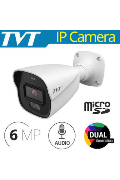 TVT TD-9461S4-C(D/PE/AW2) 6MP / IP / Έξυπνος Διπλός Φωτισμός / PoE / Μικρόφωνο