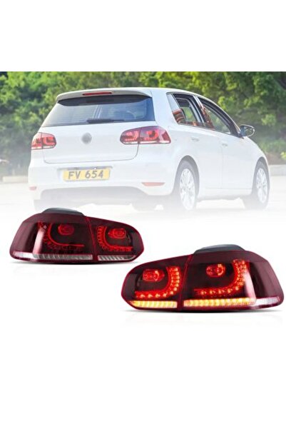 OEM Πίσω φώτα LED για Vw Golf 6 (2008-2014) σχεδιασμού GTI / R με διαδοχικό φ...