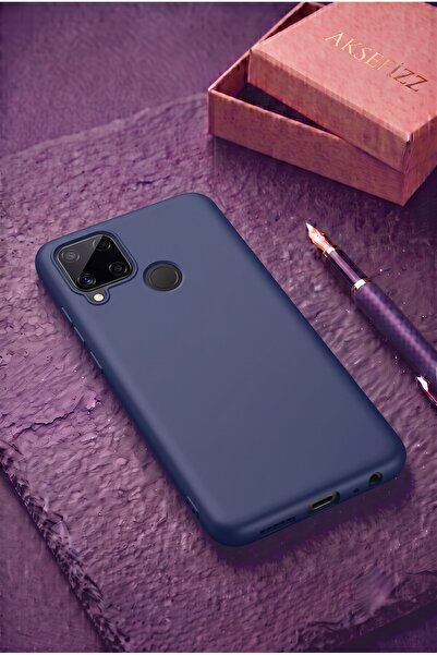 AKSEFİZZ Realme C15 Kılıf Yumuşak Sade Esnek İnce Pürüssüz Dokulu Kapak