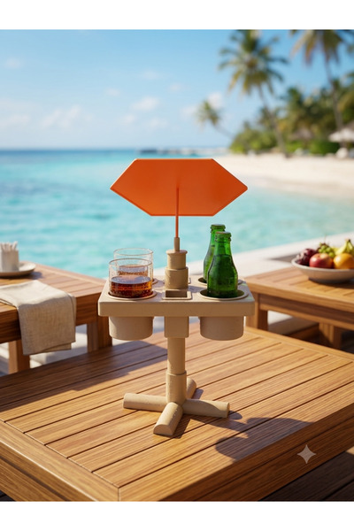shop Multifunctional Beach Stand - Mini Table with Umbrella