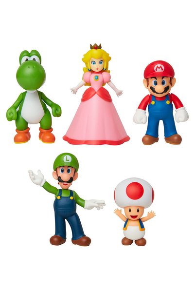 Feyza Oyuncak Super Mario | 5'li Oyuncak Lisanslı Figür Seti | 3 Yaş+ | 5 Par...