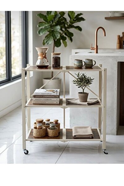 Binshihon Home 3-Layer Metal Storage Shelves