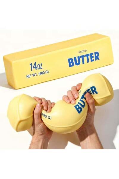 Habbaa Large Realistic Stick of Butter Squishy Toy – 14oz (400g) Slow-Rise Sa...