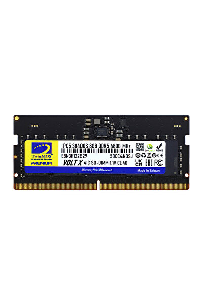 Universal TwinMOS TMD58GB4800S40, 8GB, DDR5, 4800MHz, CL40, 1.1V Notebook Ram