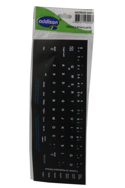 Universal Addison 300161 turkish q black keyboard sticker