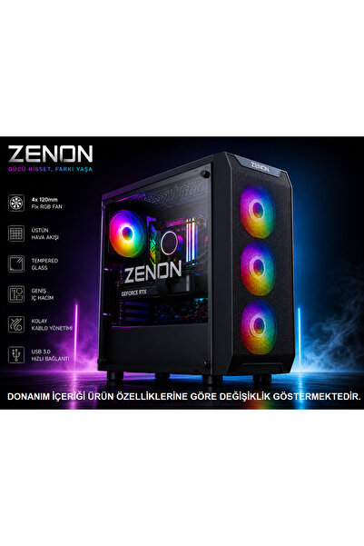 Universal Zenon Gaming Zg-167 I7-14700F 16Gb 1Tb Ssd 8Gb Rtx5060 Dos Desktop ...